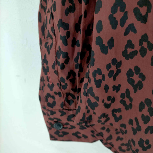 アーペーセー A.P.C. シルク混 レオパード オープンカラーシャツ メンズ JPN:M