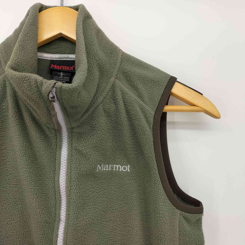 マーモット MARMOT ロゴ刺繍 裾ドローコード フリースベスト レディース JPN:S