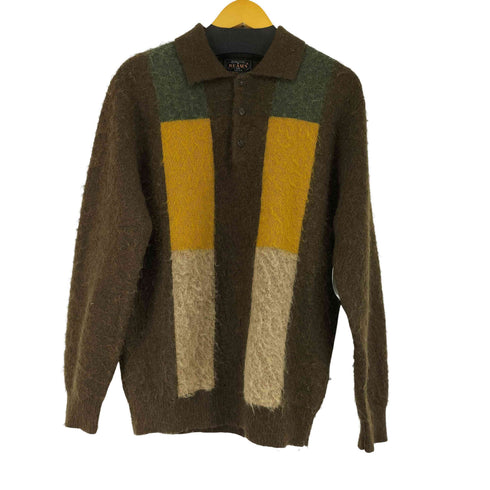 ビームスプラス BEAMS+ ストライプニットポロ メンズ import:M
