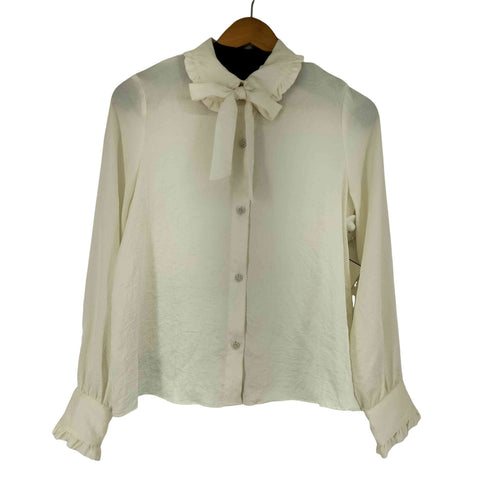 ザラ ZARA デザイン L/S ブラウス レディース import:XS