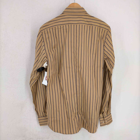 ドリスヴァンノッテン DRIES VAN NOTEN BLUE STRIPED BEIGE BUTTONED SHIRT メンズ JPN:46