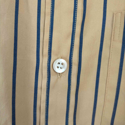 ドリスヴァンノッテン DRIES VAN NOTEN BLUE STRIPED BEIGE BUTTONED SHIRT メンズ JPN:46