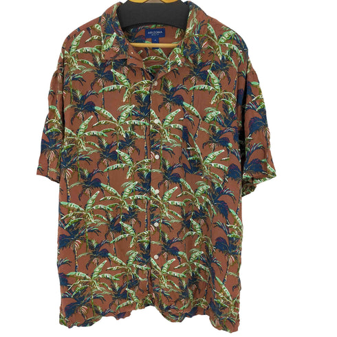 アリゾナジーン ARIZONA JEAN ヤシの木 アロハシャツ 開襟 レーヨン メンズ JPN:XL