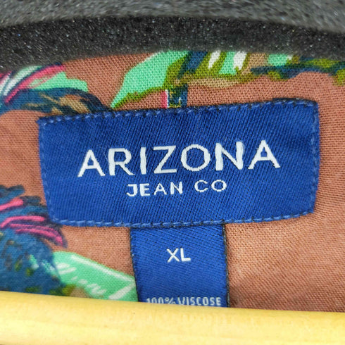 アリゾナジーン ARIZONA JEAN ヤシの木 アロハシャツ 開襟 レーヨン メンズ JPN:XL