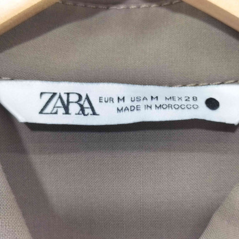 ザラ ZARA ドレープシャツワンピース レディース import:M