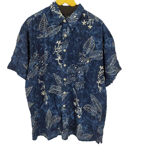 リーフ柄 アロハ シャツ メンズ JPN:XL