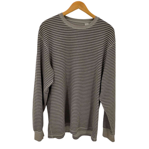 チャップス CHAPS L/S ボーダーワッフル地クルーネックTシャツ メンズ JPN:XL