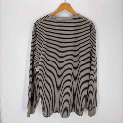 チャップス CHAPS L/S ボーダーワッフル地クルーネックTシャツ メンズ JPN:XL