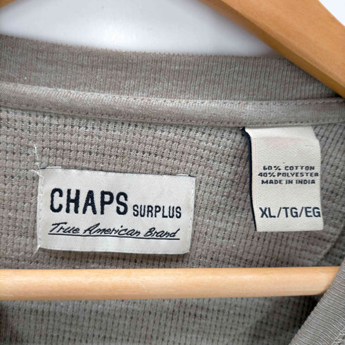 チャップス CHAPS L/S ボーダーワッフル地クルーネックTシャツ メンズ JPN:XL