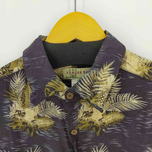 リーフ柄 レーヨンシャツ S/S メンズ JPN:L