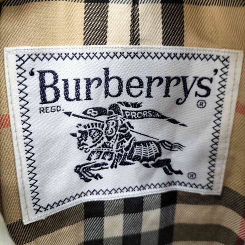 バーバリーズ BURBERRYS 90S 白タグ 裏地 ノバチェック 比翼 ステンカラー コート レディース import:M