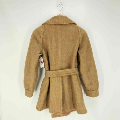 Simone Ramo PARIS フランス製 PURE CAMEL HAIR キャメルヘア ウエストベルト ダブルチェスターハーフコート メンズ