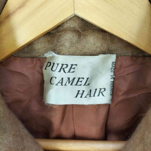 Simone Ramo PARIS フランス製 PURE CAMEL HAIR キャメルヘア ウエストベルト ダブルチェスターハーフコート メンズ