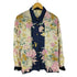 SANMARJNO 花柄 金ボタン L/S シルク シャツ レディース JPN:9号
