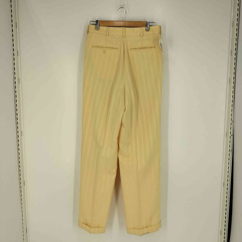 ALBERTO CELINI シャドーストライプ 2タックワイドスラックス メンズ 35/L
