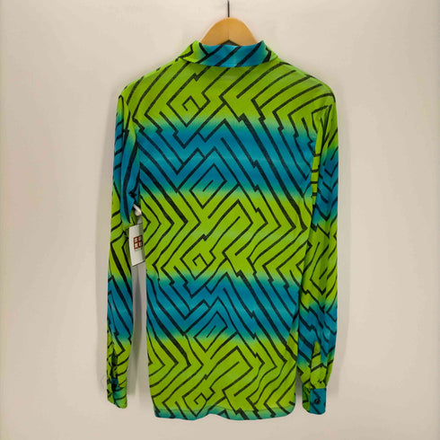 HUKAP L/S ジオメトリック柄ナイロンシャツ メンズ JPN:L