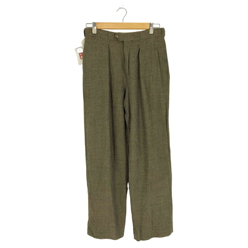 ジョルジオアルマーニ Giorgio Armani 80-90s イタリア製 ミックスカラー ネップ ウールレーヨン 1タックスラックス メンズ 38