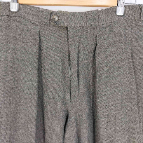 ジョルジオアルマーニ Giorgio Armani 80-90s イタリア製 ミックスカラー ネップ ウールレーヨン 1タックスラックス メンズ 38