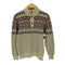エディーバウアー Eddie Bauer ノルディック柄 襟裏ボア ネックボタン ニット メンズ import:S