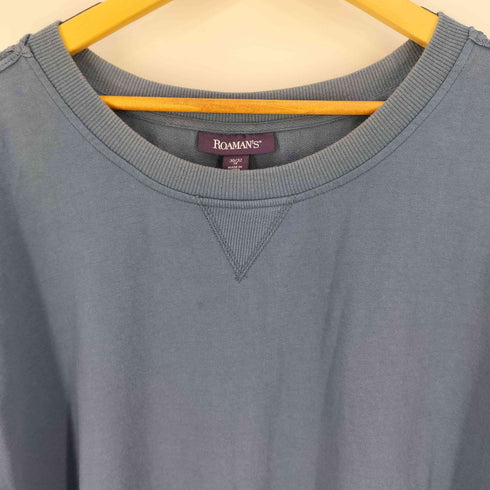 ROAMAN'S 刺繍サイドレースライン 前V クルーネックスウェット メンズ 30/32 3X