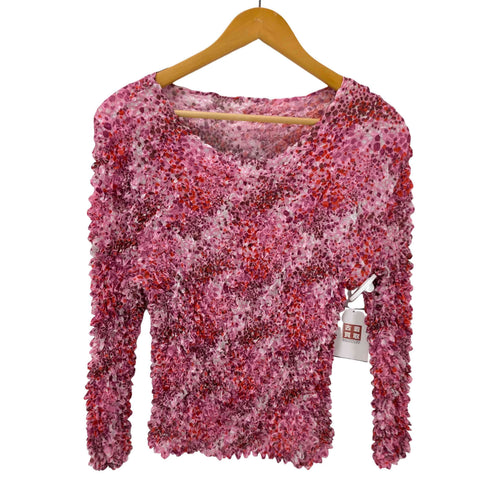 L/S 総柄ポップコーントップス レディース