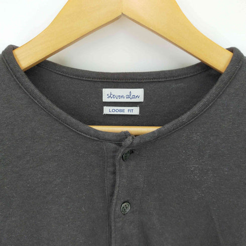 スティーブンアラン Steven Alan HENLEY NECK SSL TEE -LOOSE Tシャツ メンズ import:M