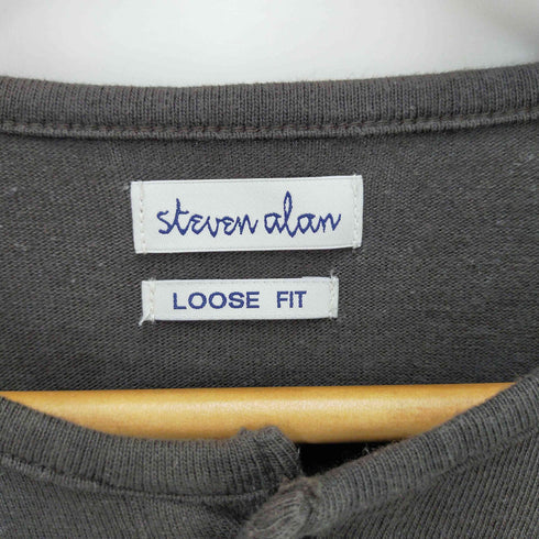 スティーブンアラン Steven Alan HENLEY NECK SSL TEE -LOOSE Tシャツ メンズ import:M