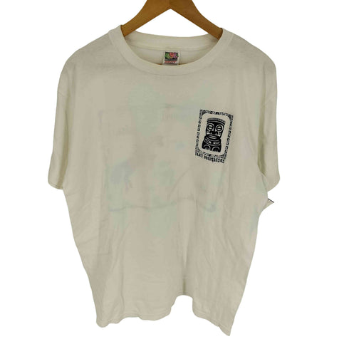 00S FRUIT OF THE LOOM HEAVYボディ ARCHIPEL DES MARQUISES 民族 プリント S/S Tシャツ メンズ import:L