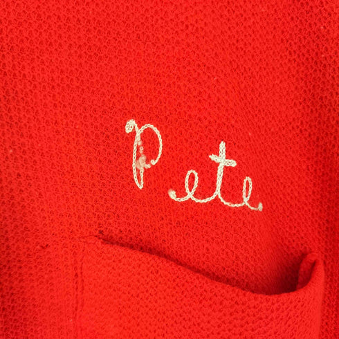ヒルトン HILTON 60-70s USA製 SWINEFORD'S Body Shop バックプリント Pete 刺繍 ニットポロシャツ メンズ import:XXL