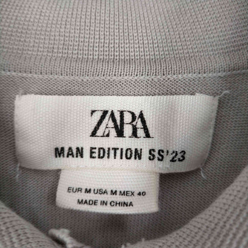 ザラマン ZARA MAN 23SS ニットポロシャツ メンズ import:M