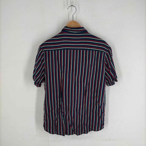 DENIM&FLOWER RICKY SINGH ストライプ柄 半袖レーヨンシャツ メンズ import:M