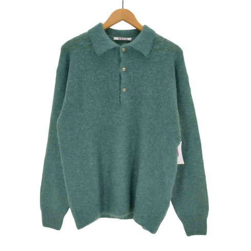 オーラリー AURALEE Brushed Super Kid Mohair Knit POLO メンズ JPN:3