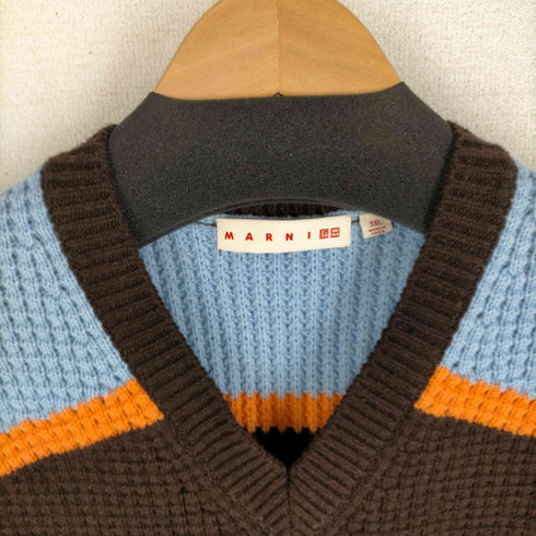 ユニクロ UNIQLO ポップコーンVネックニットベスト メンズ 3XL