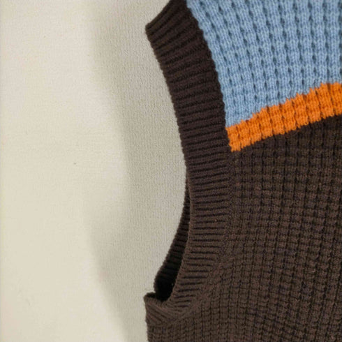 ユニクロ UNIQLO ポップコーンVネックニットベスト メンズ 3XL