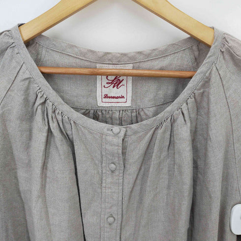 Lourmarin 刺繍ロゴ リネンワンピース レディース