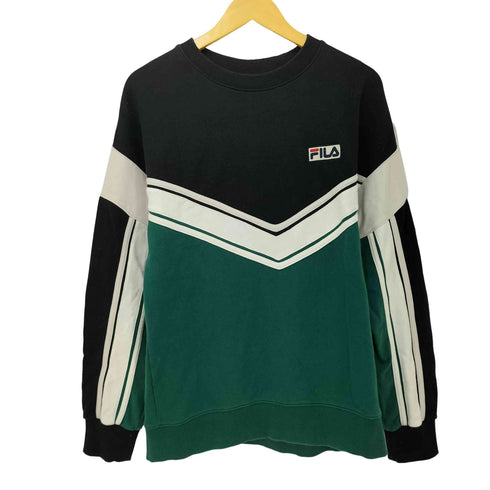 フィラ FILA ロゴ刺繍 クルーネックスウェット メンズ import:L