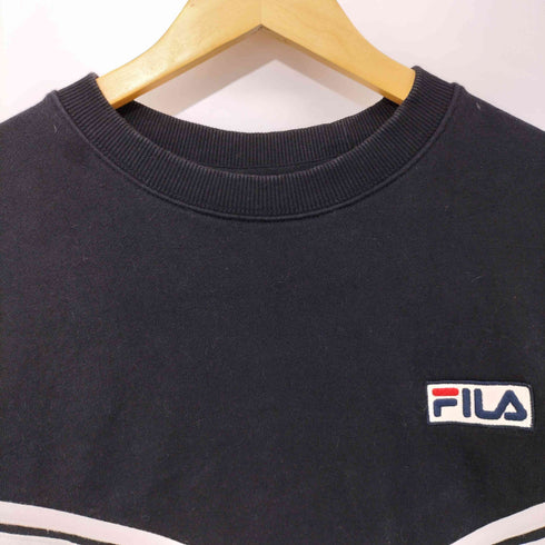 フィラ FILA ロゴ刺繍 クルーネックスウェット メンズ import:L