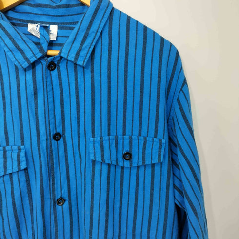 ヤーモ yarmo 20AW Boiler Suit Flannel Stripe ボイラースーツ ユーロワークつなぎ ストライプ柄ジャンプスーツ レディース L