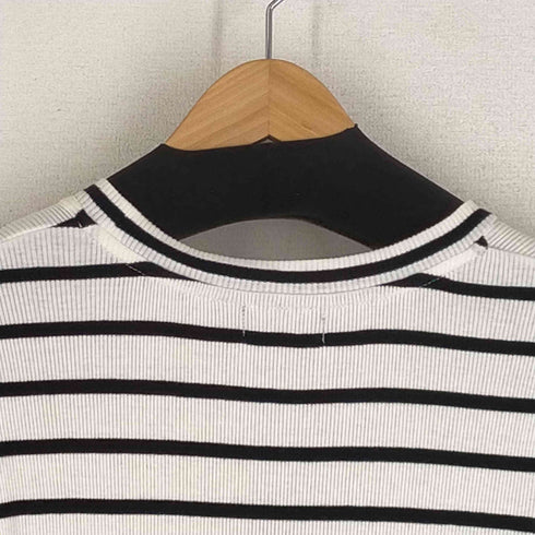 ブルーレーベルクレストブリッジ BLUE LABEL CRESTBRIDGE ボーダー柄 ドッキング 半袖ワンピース レディース 38