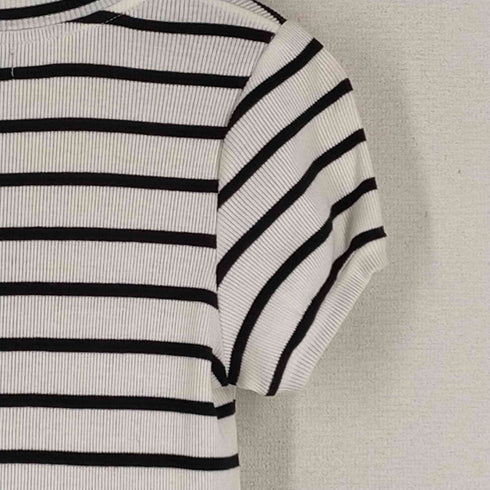 ブルーレーベルクレストブリッジ BLUE LABEL CRESTBRIDGE ボーダー柄 ドッキング 半袖ワンピース レディース 38