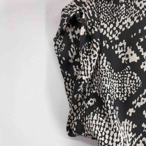 ザラ ZARA Animal Print Button Down Tunic Top レディース M