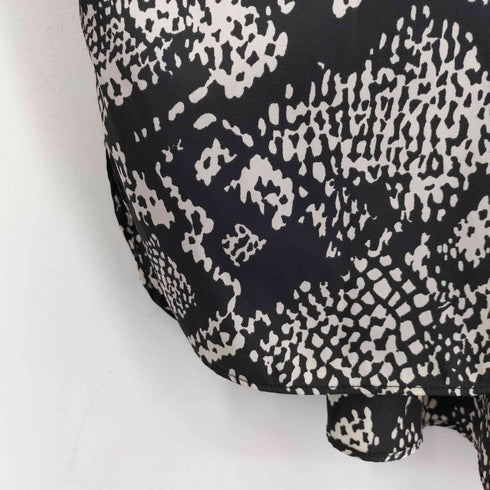 ザラ ZARA Animal Print Button Down Tunic Top レディース M