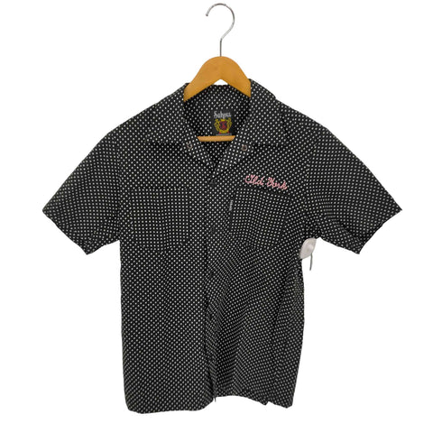 ショット Schott ドット柄 コットン ワンポイント刺繍 S/S 開襟シャツ レディース JPN:S
