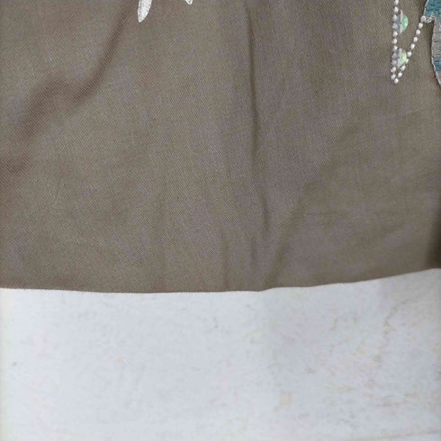 シンシアローリー Cynthia Rowley リネン混ノースリーブ刺繍ワンピース レディース