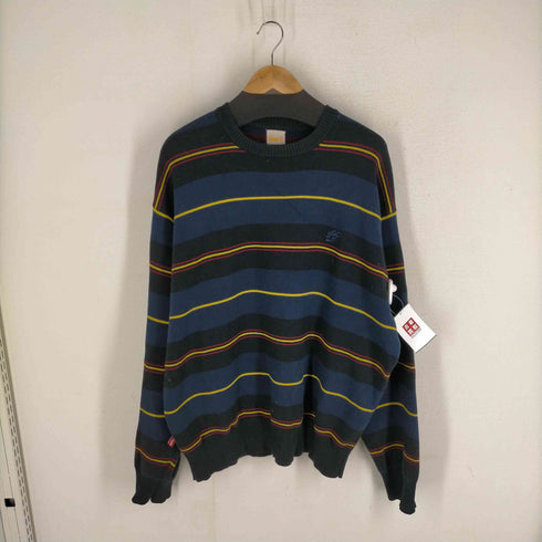 クーキー KOOKYN クルーネック マルチボーダーニット メンズ