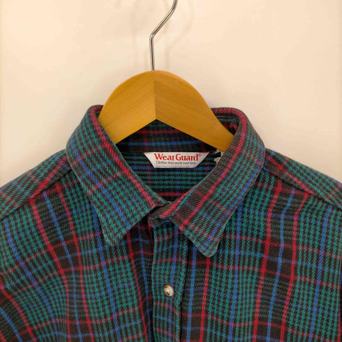 ウェアガード Wear Guard 80S~90S マルチチェック フラップポケット L/S シャツ メンズ