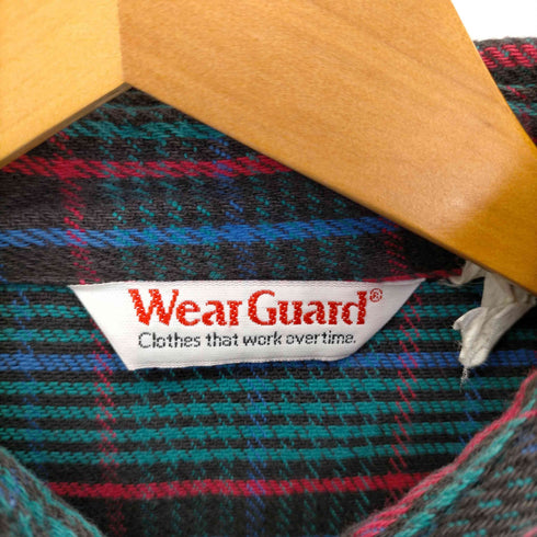 ウェアガード Wear Guard 80S~90S マルチチェック フラップポケット L/S シャツ メンズ