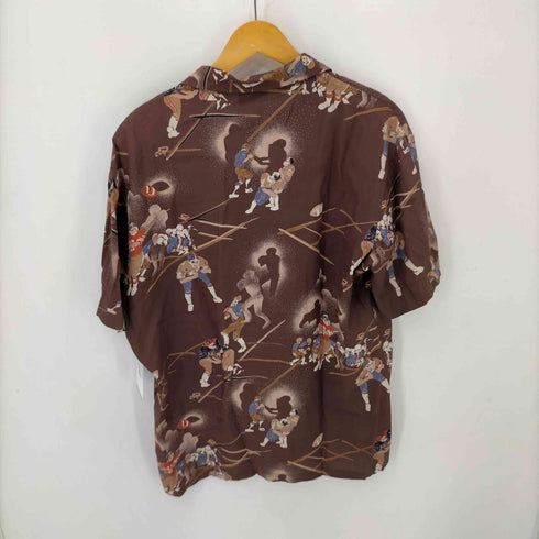 ケニントン kennington 70S~80S アメフト柄 アロハシャツ メンズ import:L