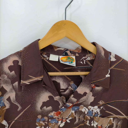 ケニントン kennington 70S~80S アメフト柄 アロハシャツ メンズ import:L