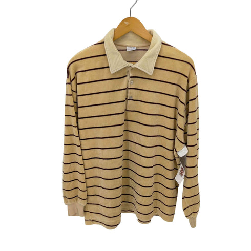ジェーシーペニー JC Penney 70S タオル地 ボーダー L/S ポロシャツ メンズ 46-48